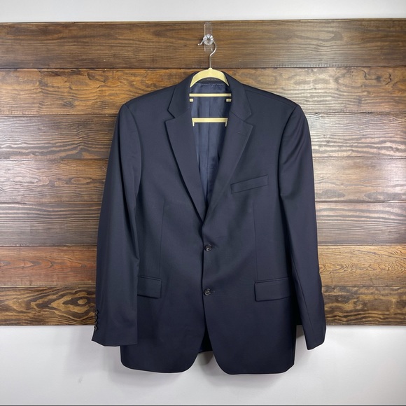 Hugo Boss Blazer Sport Coat Men Size 46 woven in Italy super 100